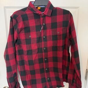 Tailor Vintage Red and Black Checkered Men's Shirt